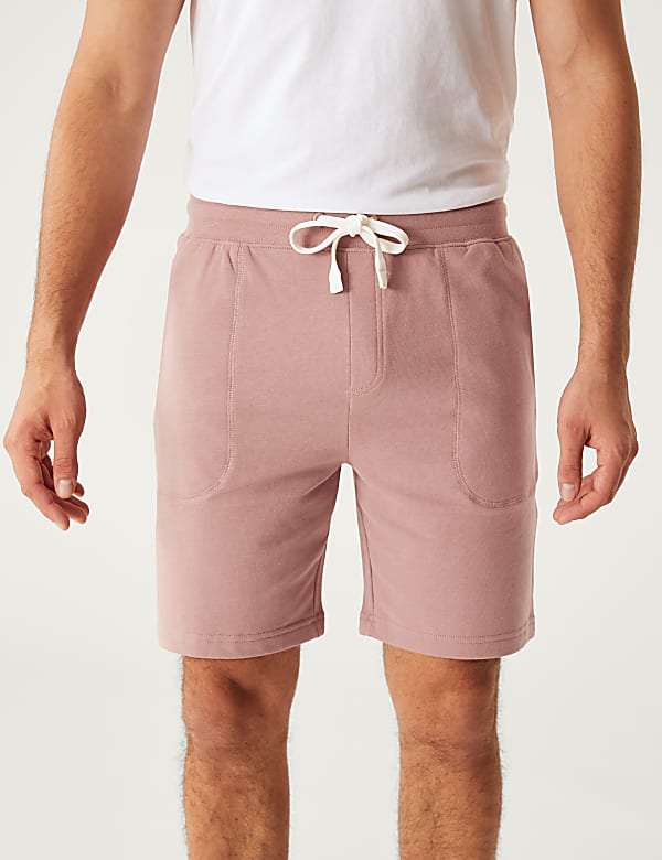 Pure Cotton Drawstring Jersey Shorts