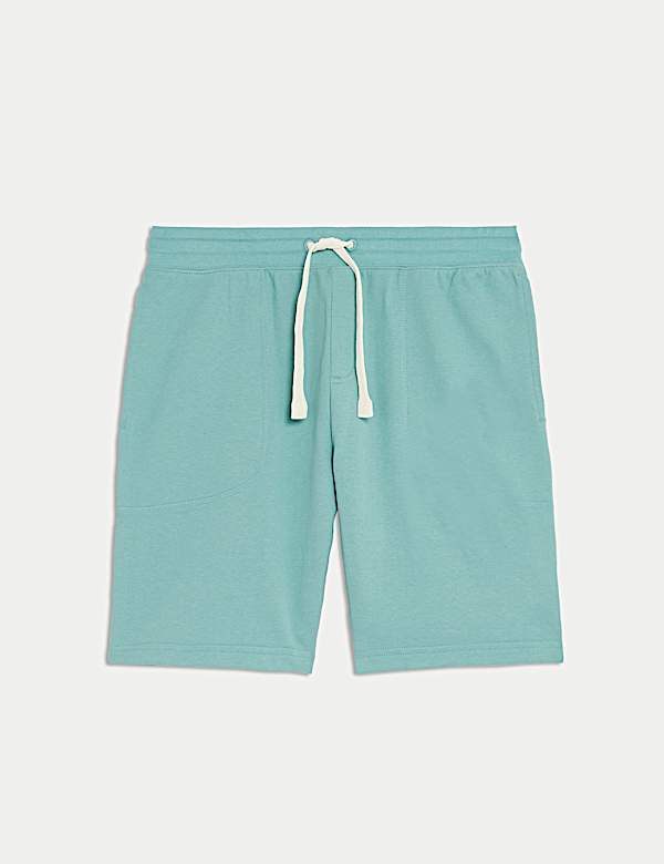 Pure Cotton Drawstring Jersey Shorts