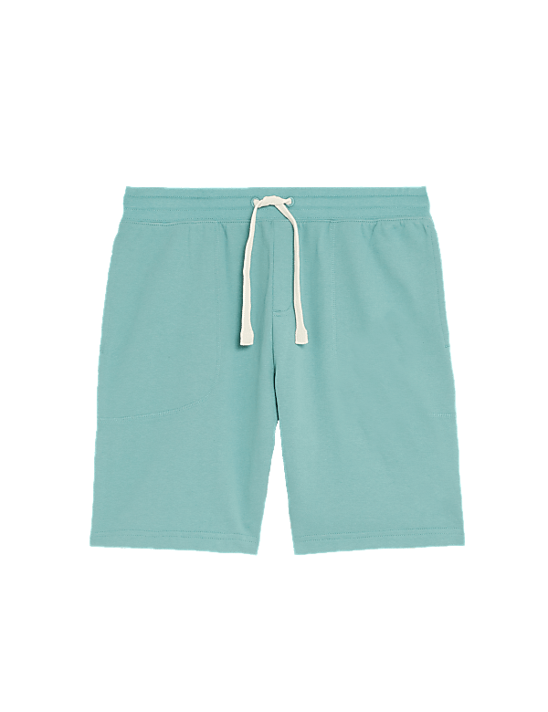 Pure Cotton Drawstring Jersey Shorts