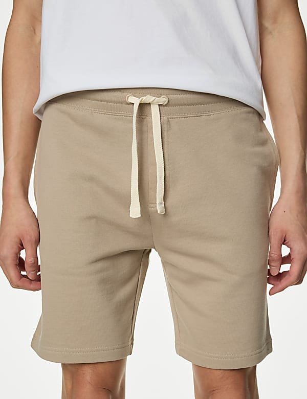 Pure Cotton Drawstring Jersey Shorts