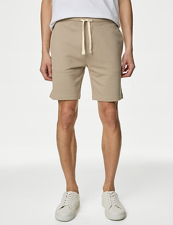 Pure Cotton Drawstring Jersey Shorts