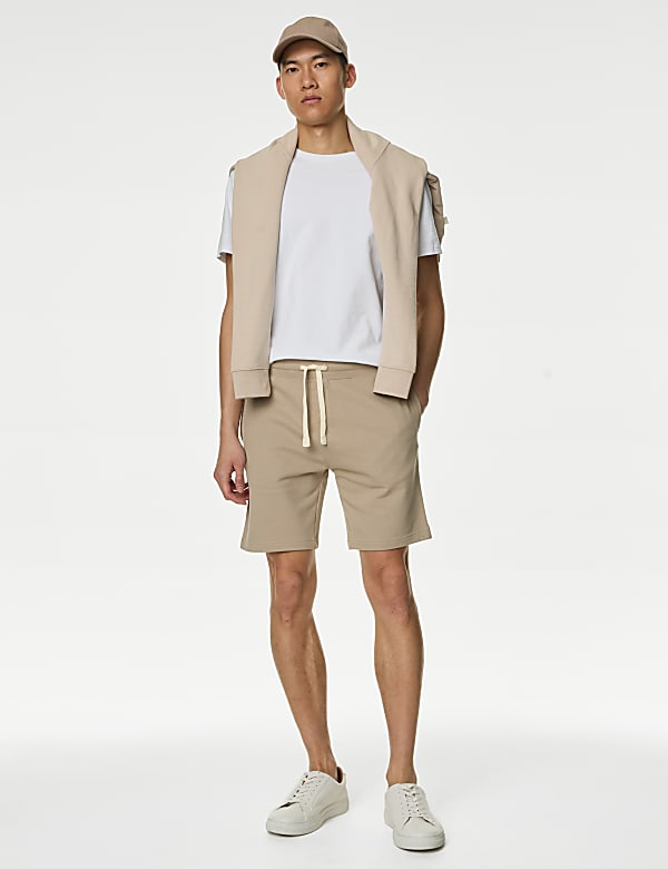 Pure Cotton Drawstring Jersey Shorts