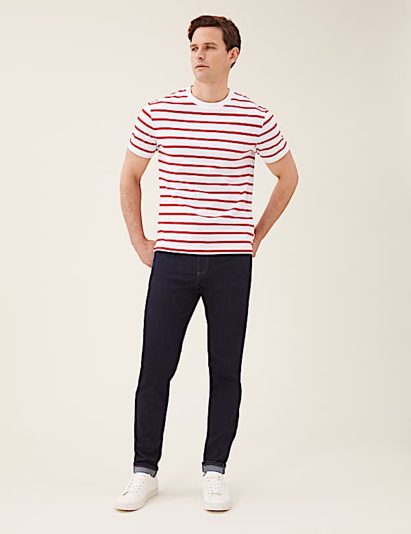 Pure Cotton Striped Heavy Weight T-Shirt