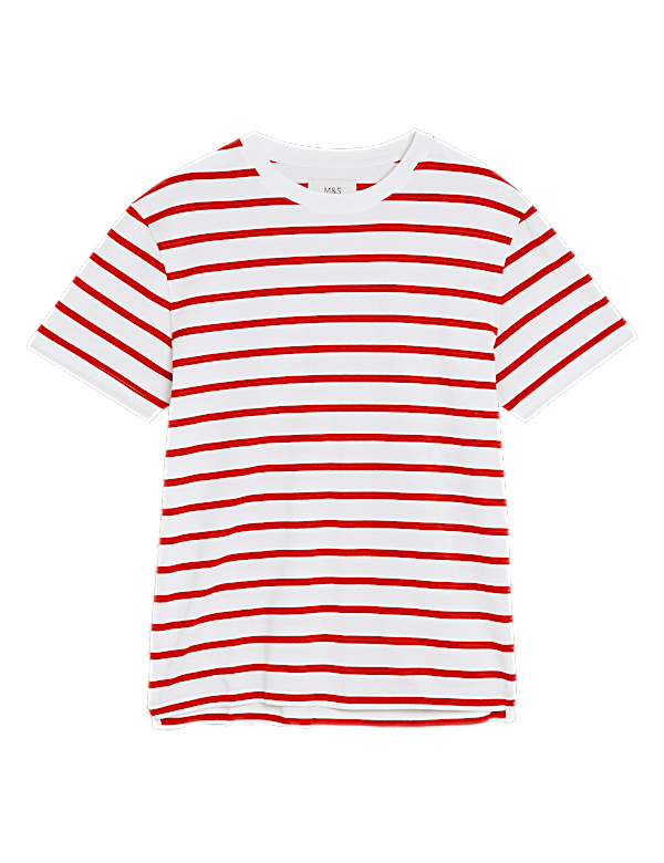 Pure Cotton Striped Heavy Weight T-Shirt