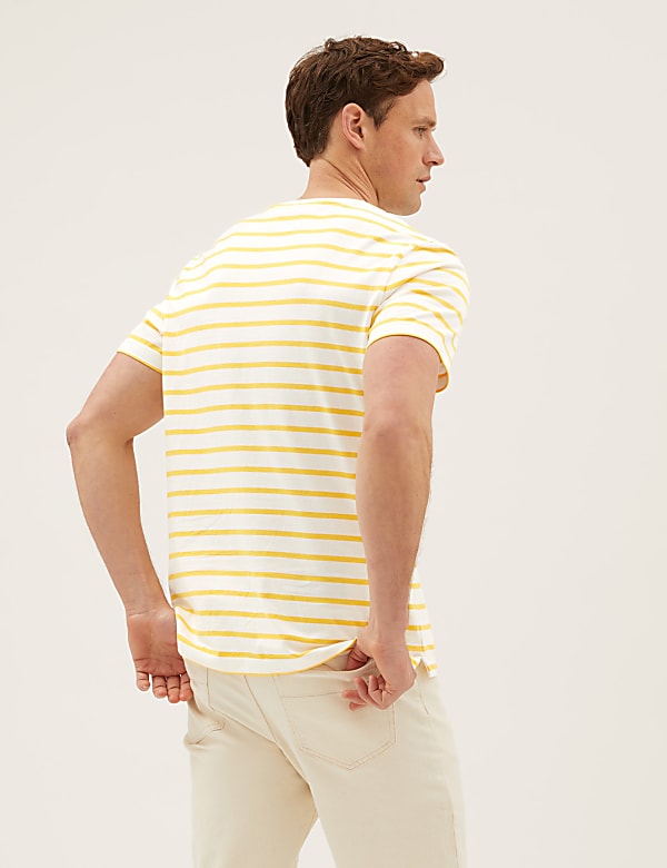 Pure Cotton Striped Heavy Weight T-Shirt