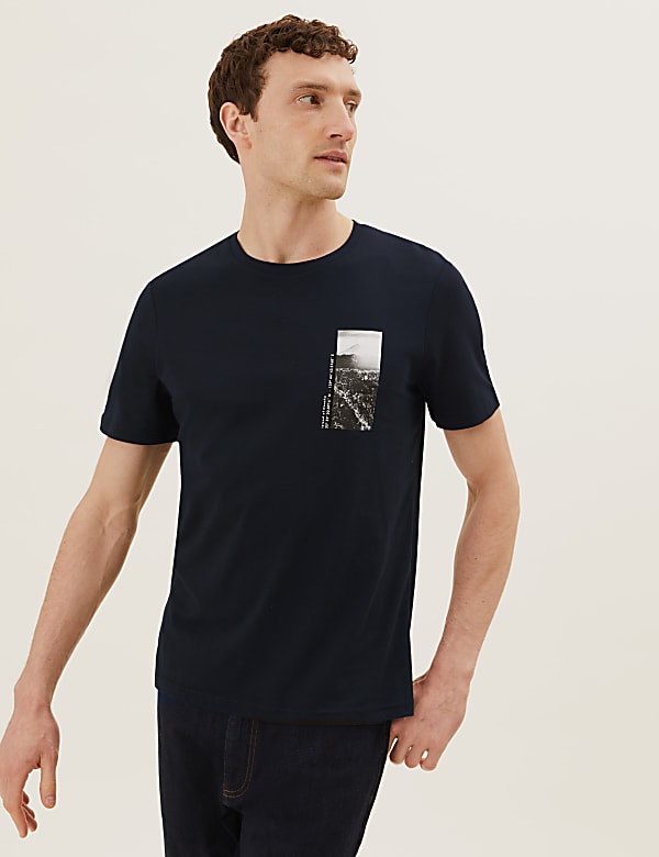 Pure Cotton Tokyo Print T-Shirt