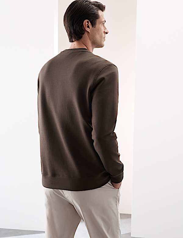 Cotton Rich Crew Neck Sweatshirt - US