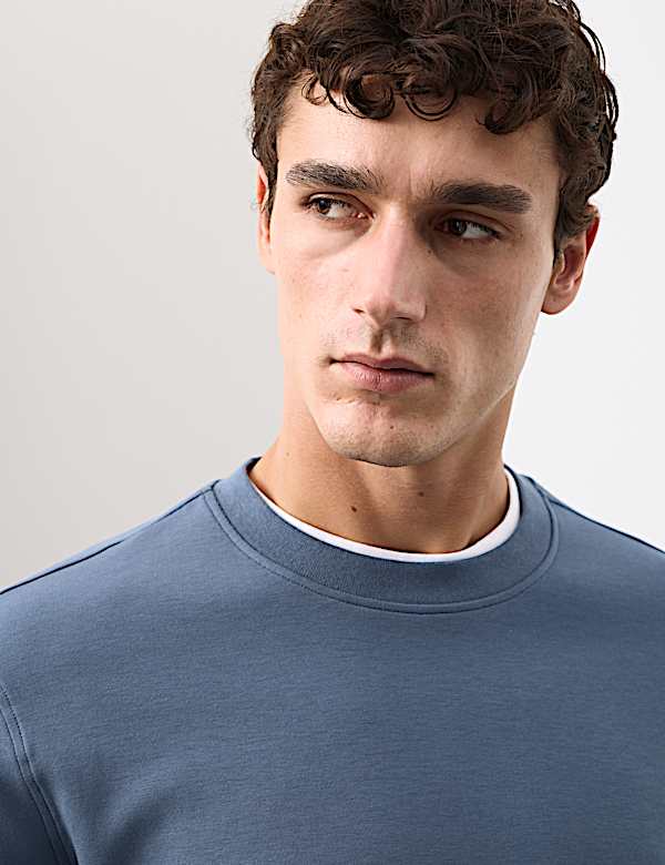 Cotton Rich Crew Neck Sweatshirt - US