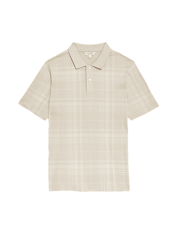 Pure Cotton Check Polo Shirt