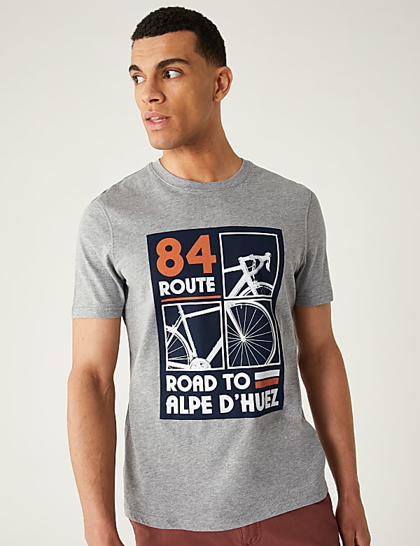 Pure Cotton Cycling Graphic T-Shirt - AU