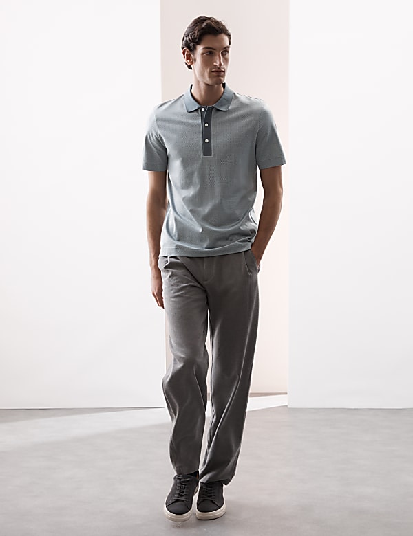 Pure Supima® Cotton Jacquard Polo Shirt