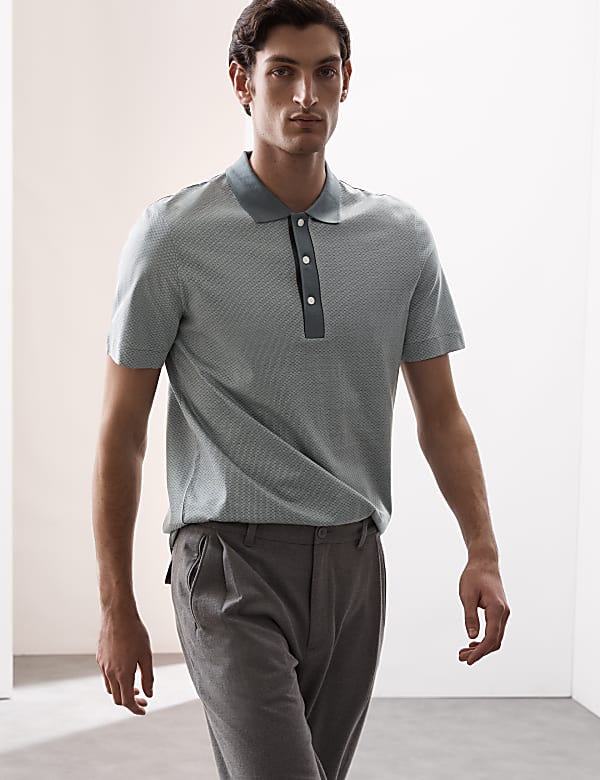 Pure Supima® Cotton Jacquard Polo Shirt