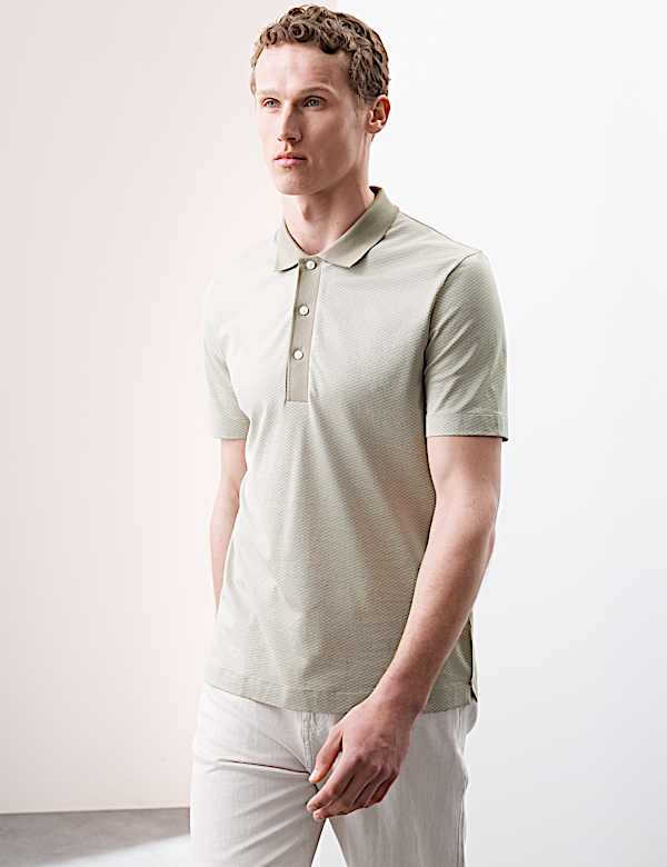 Pure Supima® Cotton Jacquard Polo Shirt