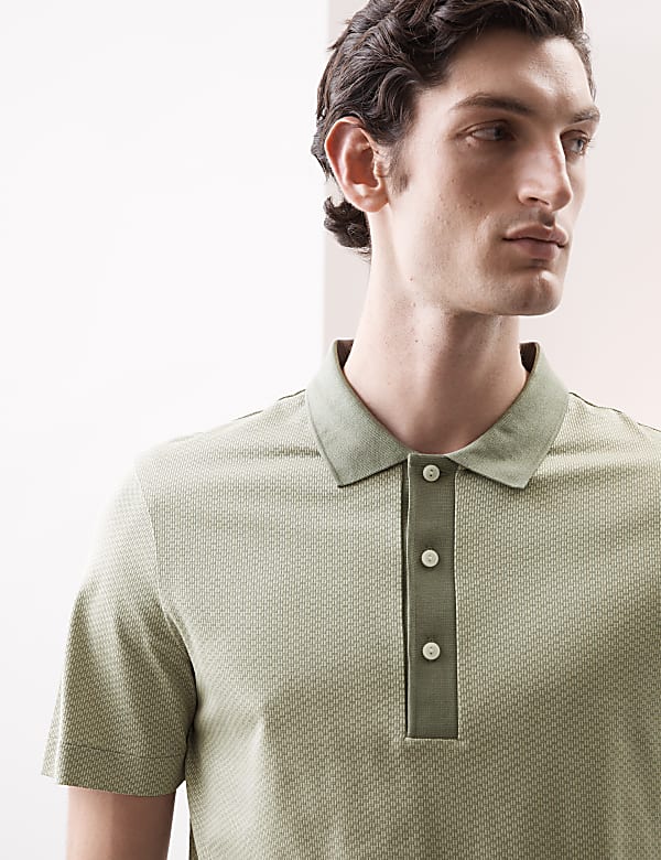 Pure Supima® Cotton Jacquard Polo Shirt