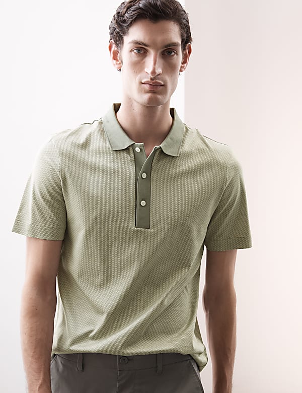 Pure Supima® Cotton Jacquard Polo Shirt