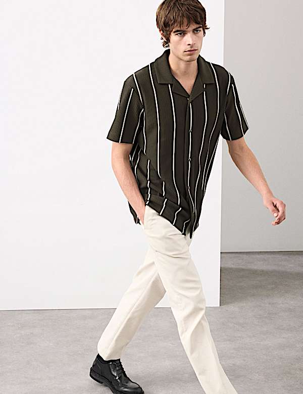 Ottoman Button Through Polo Shirt - US