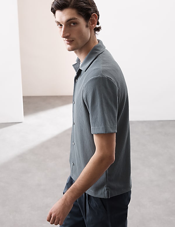 Cuban Collar Ottoman Revere Shirt - US