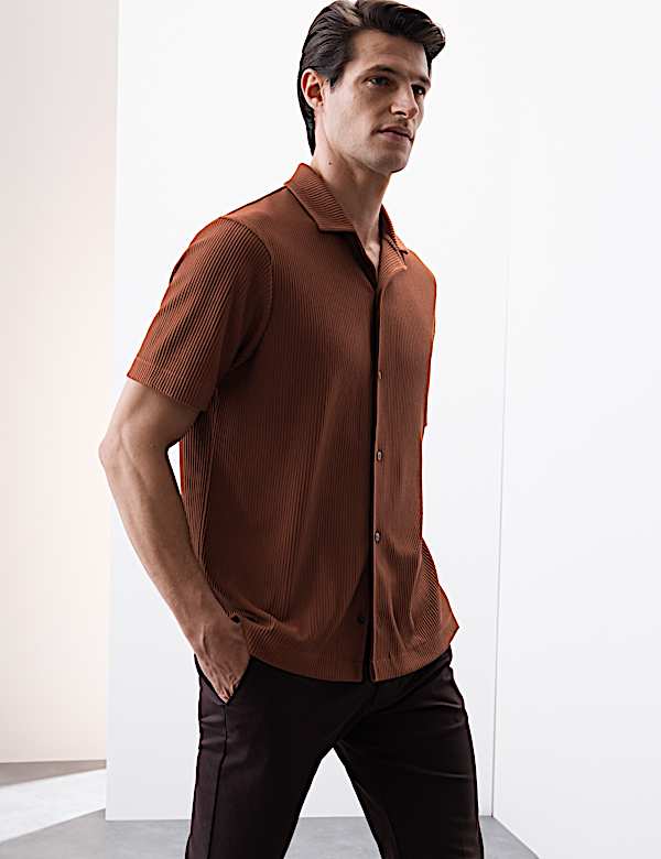 Cuban Collar Ottoman Revere Shirt - GR