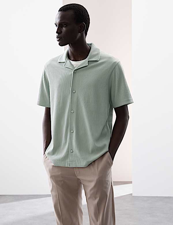 Cuban Collar Ottoman Revere Shirt - VN