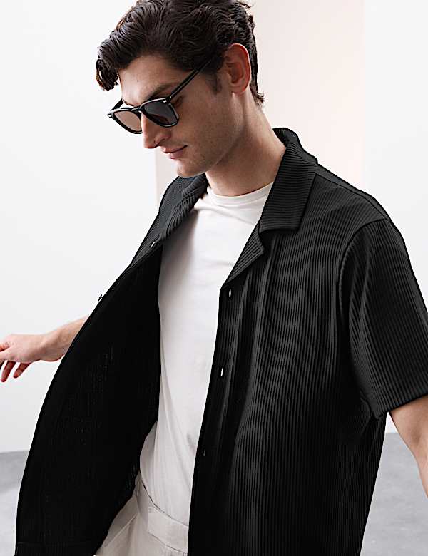 Cuban Collar Ottoman Revere Shirt - VN