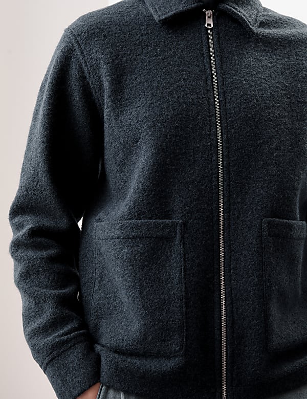 Fleece Jacket with Wool