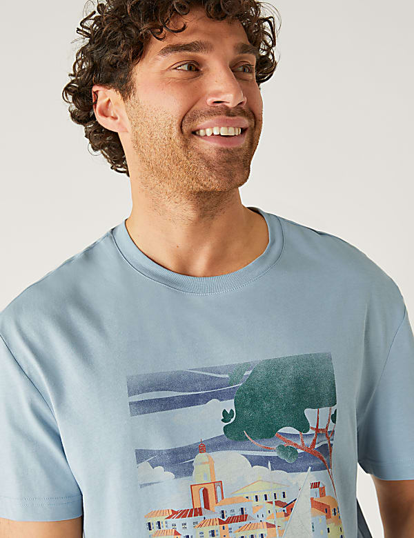 Pure Cotton Cote d'Azur Graphic T-Shirt