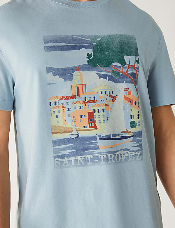 Pure Cotton Cote d'Azur Graphic T-Shirt