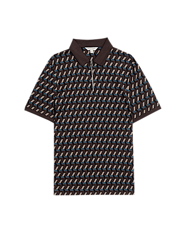 Pure Supima® Cotton Geometric Polo