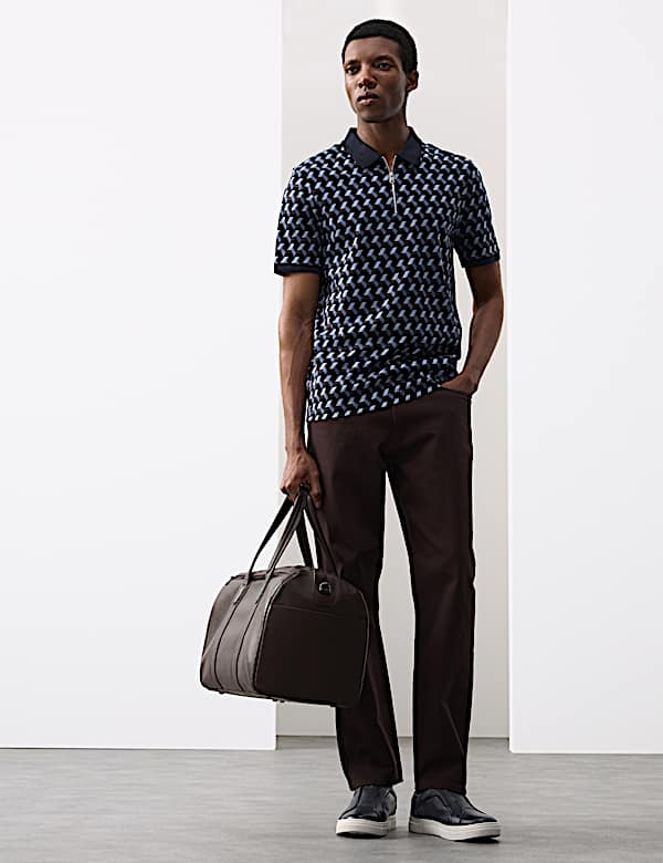Pure Supima® Cotton Geometric Polo