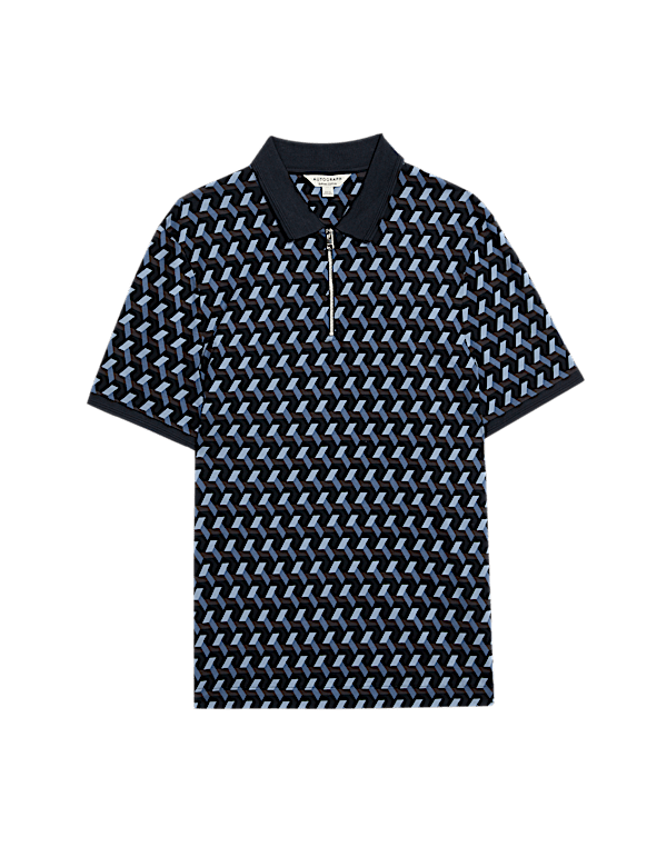 Pure Supima® Cotton Geometric Polo