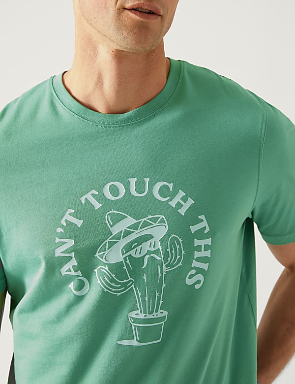 Pure Cotton Cactus Print T-Shirt