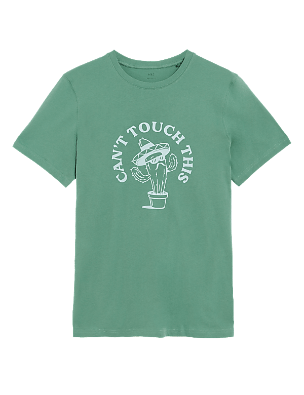 Pure Cotton Cactus Print T-Shirt