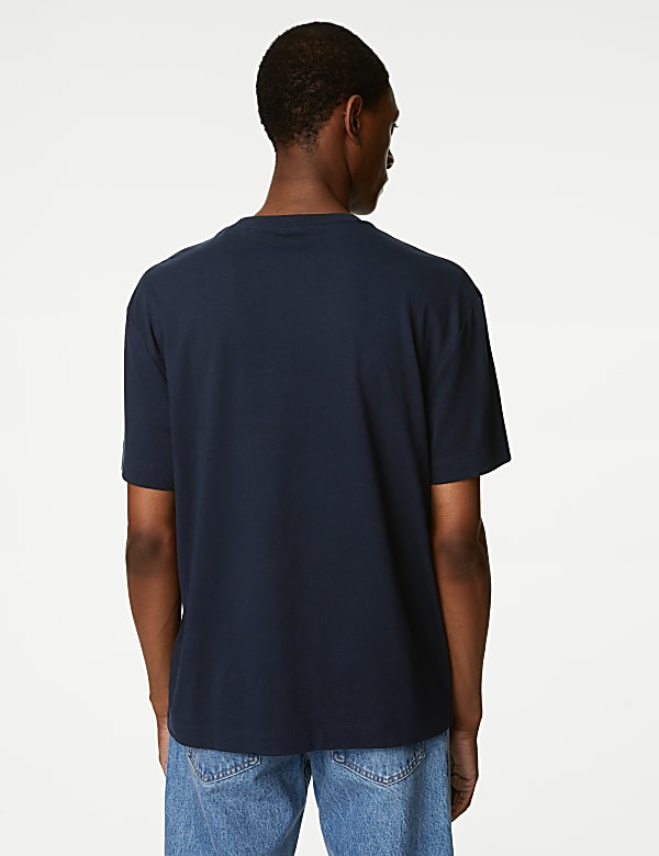 Pure Cotton Abstract Mountain Graphic T-Shirt