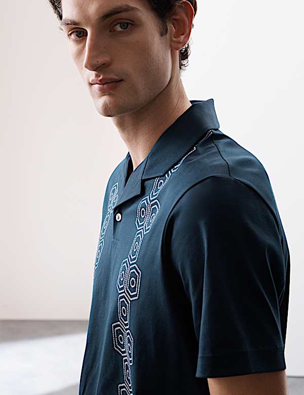 Pure Supima&reg; Cotton Embroidered Polo Shirt