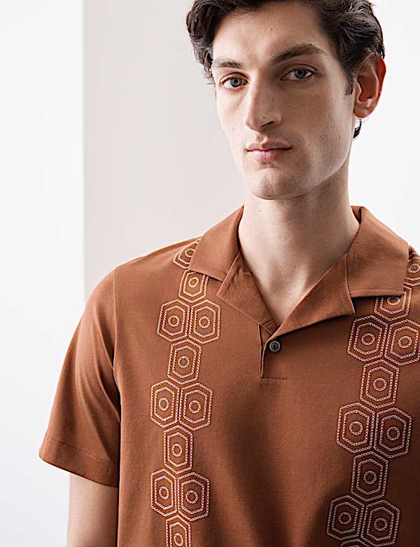 Pure Supima® Cotton Embroidered Polo Shirt - TW
