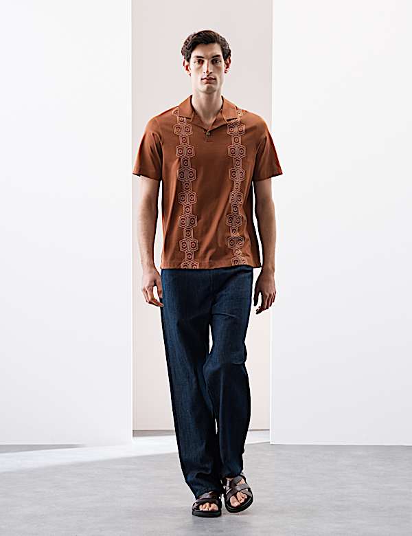 Pure Supima&reg; Cotton Embroidered Polo Shirt