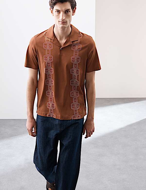 Pure Supima&reg; Cotton Embroidered Polo Shirt