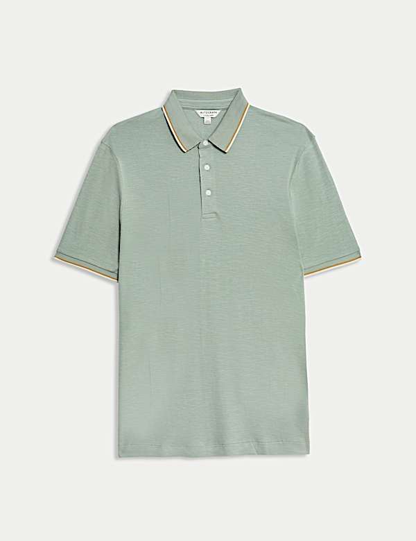 Linen Blend Polo Shirt - CZ