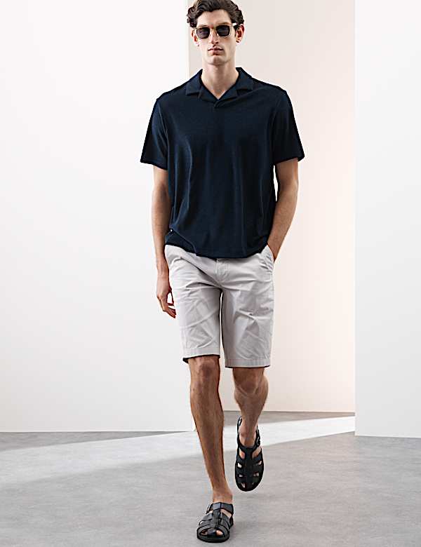 Πετσετέ μπλούζα πόλο με γιακά και υψηλή περιεκτικότητα σε βαμβάκι - GR