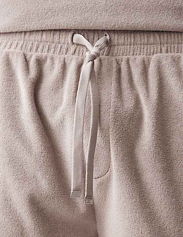 מכנסיים קצרים מבד מגבת עשיר בכותנה - IL