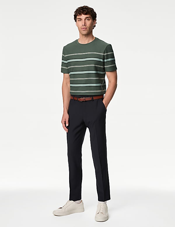 Pure Cotton Herringbone Striped T-shirt