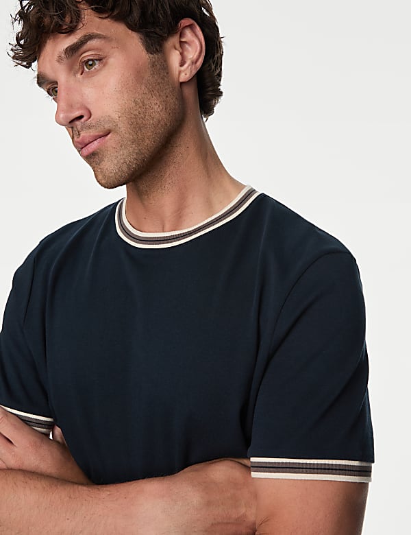 Pure Cotton Tipped T-Shirt
