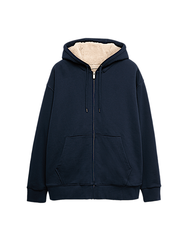 Cotton Rich Fleece Lined Hoodie