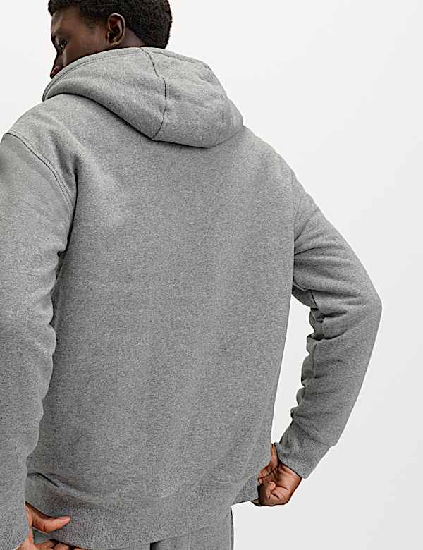 Cotton Rich Fleece Lined Hoodie - GR