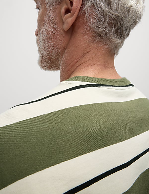 Pure Cotton Striped T-Shirt