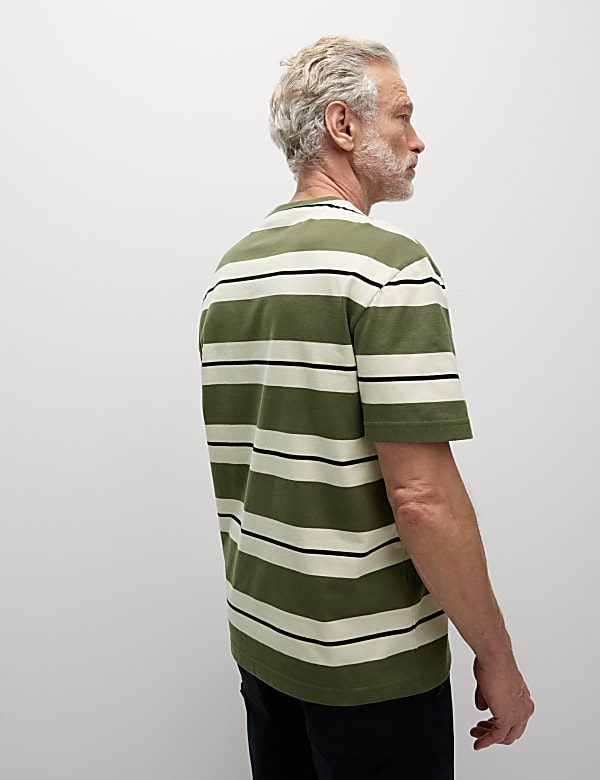 Pure Cotton Striped T-Shirt