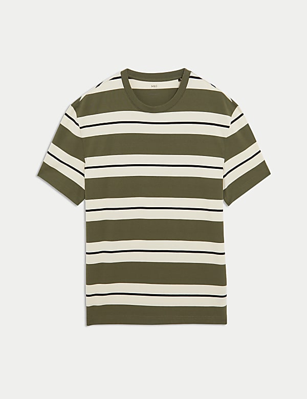 Camiseta 100 % algod&oacute;n de rayas - US