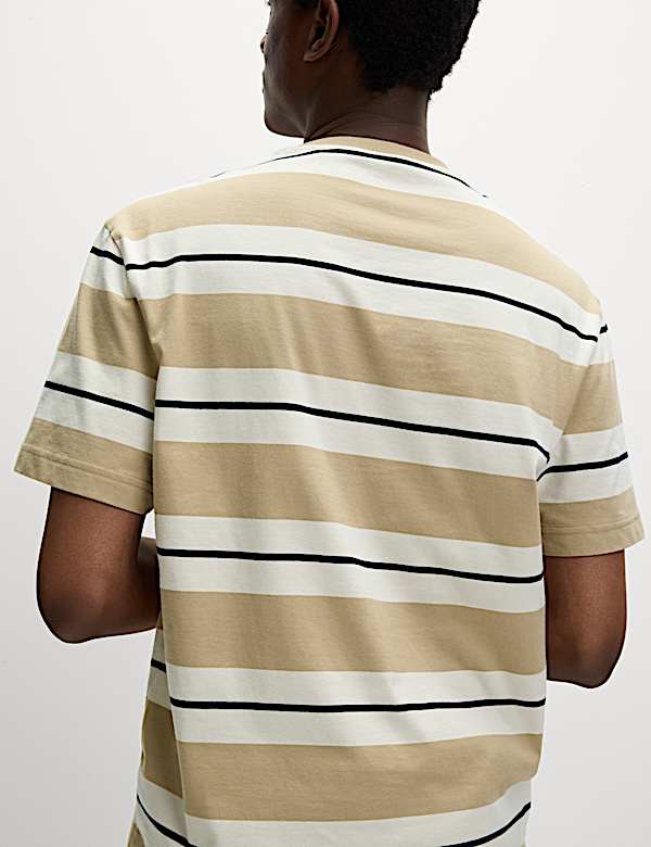 Pure Cotton Striped T-Shirt