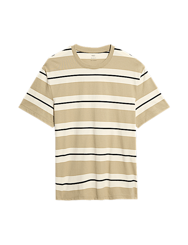 Pure Cotton Striped T-Shirt