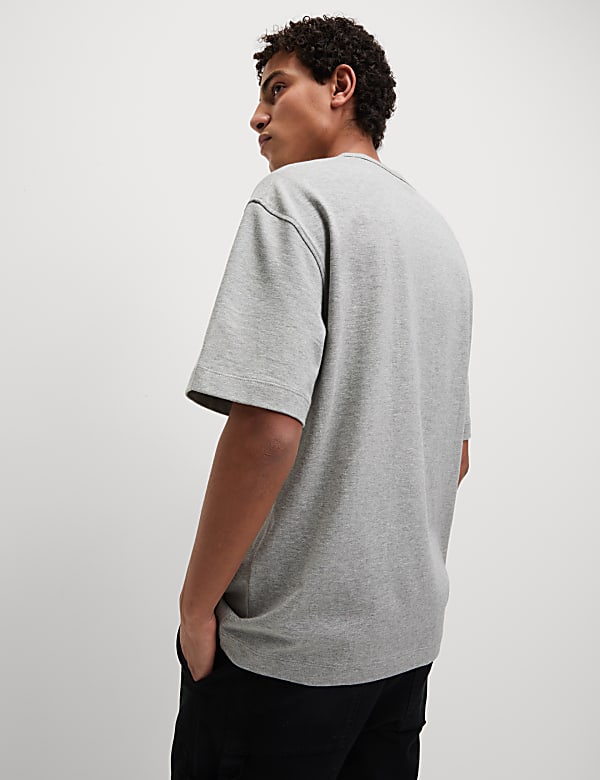 T-shirt &eacute;pais coupe large 100 % coton - FR